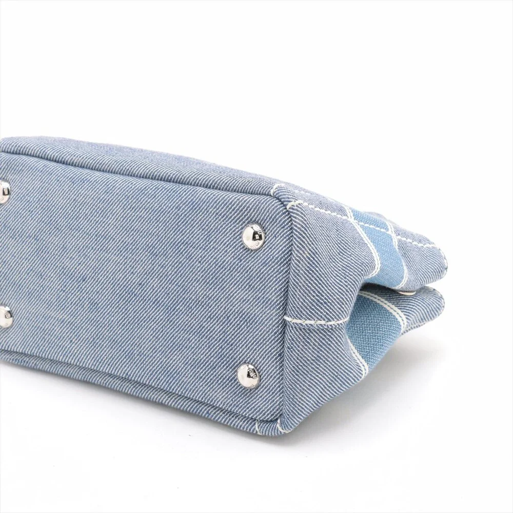 Miu Canvas 2 Way Handbag Blue #164855M86B - Picture 3 of 12